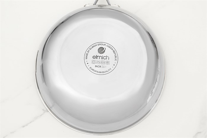 Chảo inox nguyên khối sâu đáy từ 28 cm Elmich Trimax EL-2836IN28 Màu Inox