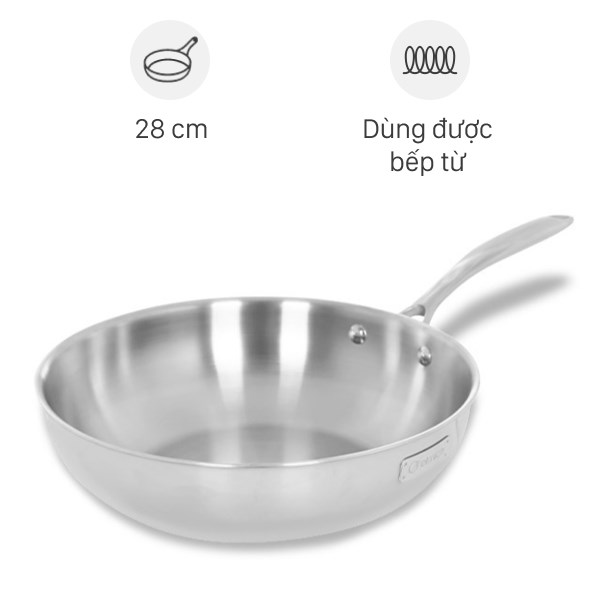 Chảo Inox Nguyên Khối Sâu Đáy Từ 28 Cm Elmich Trimax El - 2836In28