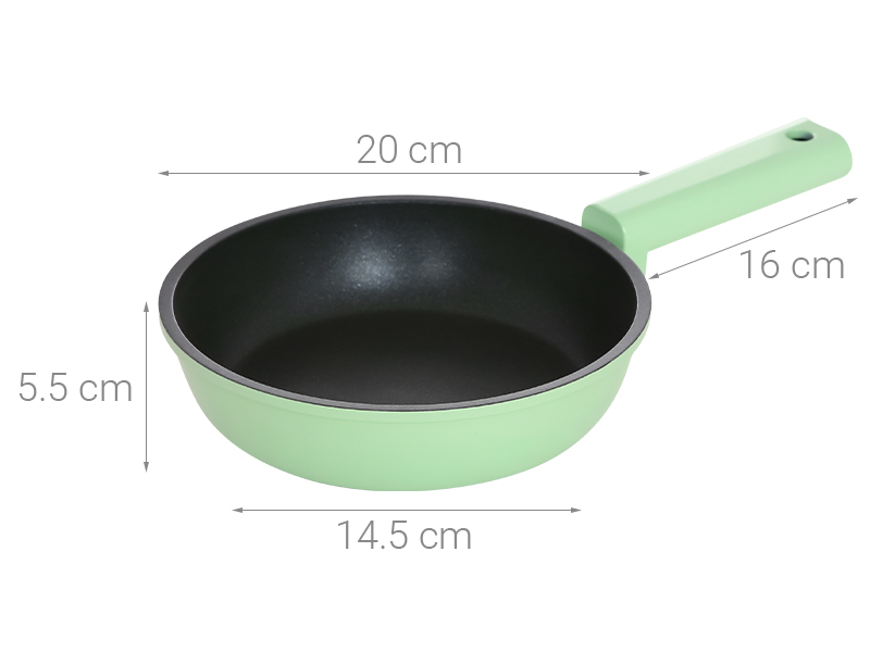 Chảo nhôm chống dính đáy từ 20 cm Elmich Hera II EL-5941GY20