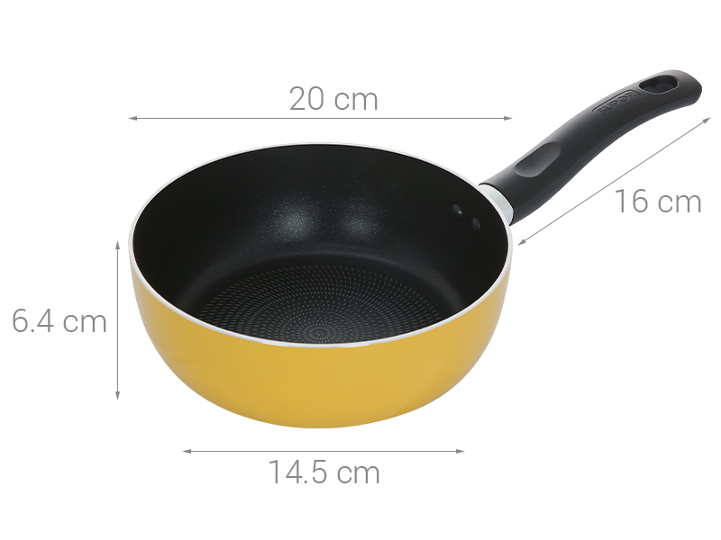 Chảo nhôm sâu chống dính đáy từ 20cm Supor H23110-SJ20