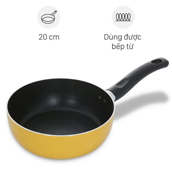 Chảo Nhôm Sâu Chống Dính Đáy Từ 20Cm Supor H23110 - Sj20