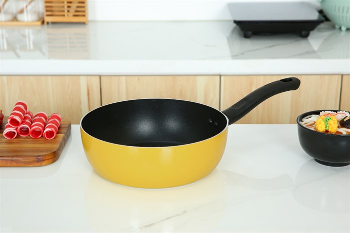 Chảo nhôm sâu chống dính đáy từ 24cm Supor H23110-SJ24 Màu Vàng
