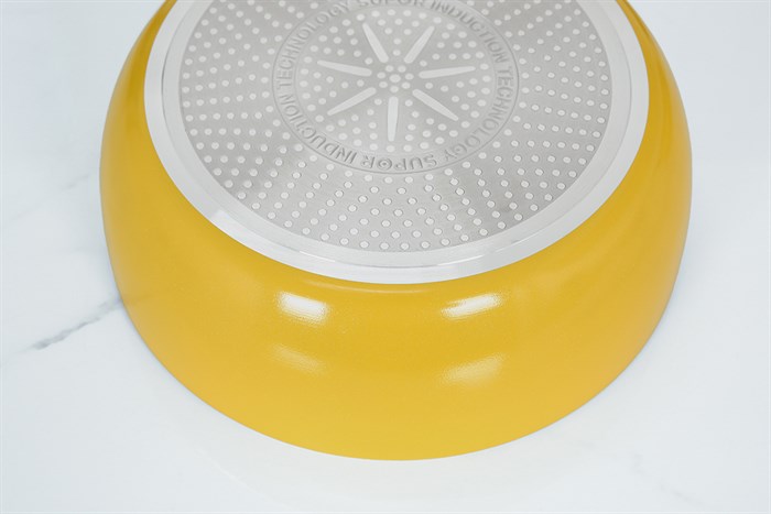 Chảo nhôm sâu chống dính đáy từ 24cm Supor H23110-SJ24 Màu Vàng
