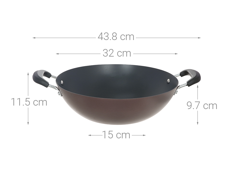 Chảo thép sâu chống dính 32 cm Green Cook GCW03-32IH