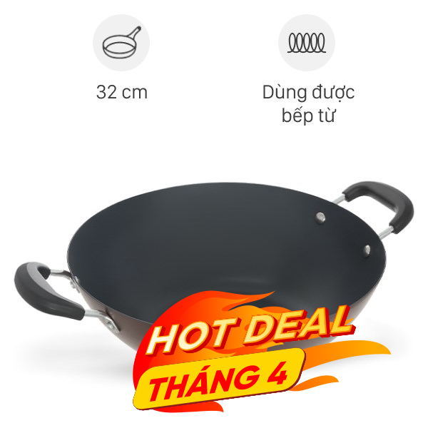 Chảo thép sâu chống dính Green Cook GCW03-32IH