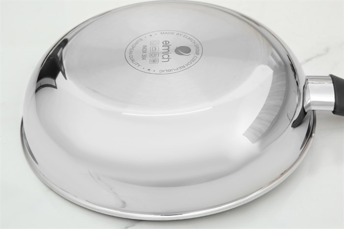 Chảo inox nguyên khối sâu đáy từ 26 cm Elmich Basic EL-2842IN26 Màu Inox