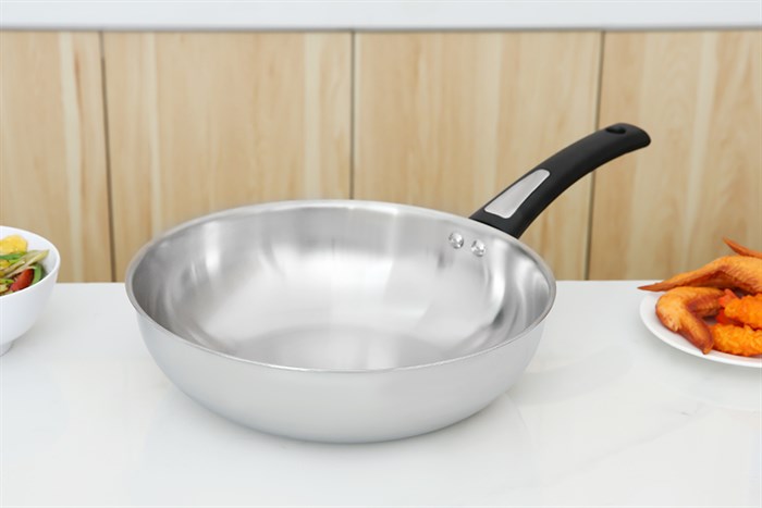 Chảo inox nguyên khối sâu đáy từ 28 cm Elmich Basic EL-2842IN28 Màu Inox