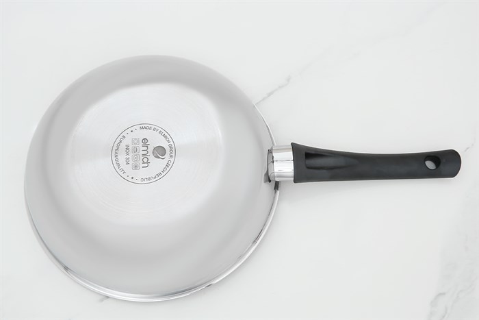 Chảo inox nguyên khối sâu đáy từ 28 cm Elmich Basic EL-2842IN28 Màu Inox