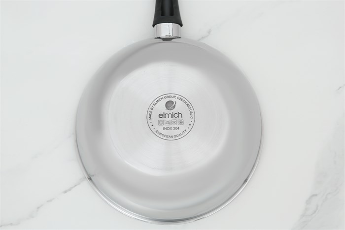 Chảo inox nguyên khối sâu đáy từ 28 cm Elmich Basic EL-2842IN28 Màu Inox