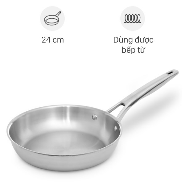 Chảo inox nguyên khối đáy từ 24 cm Elmich Trimax EL-2838IN24