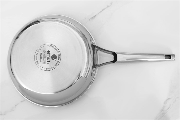 Chảo inox nguyên khối đáy từ 24 cm Elmich Trimax EL-2838IN24 Màu Inox