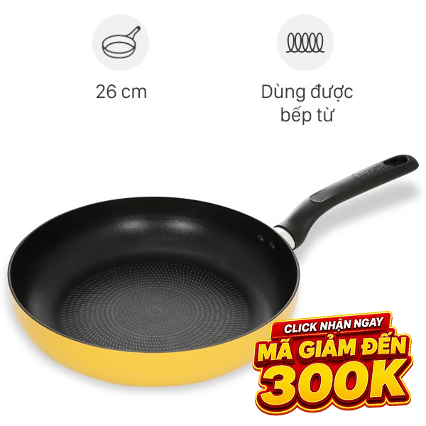 Chảo nhôm chống dính vân đá đáy từ Supor H23110-J26