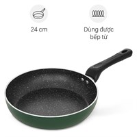 Chảo nhôm chống dính vân đá đáy từ 24 cm Sunhouse SH24G