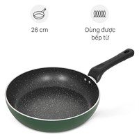 Chảo nhôm chống dính vân đá đáy từ 26 cm Sunhouse SH26G