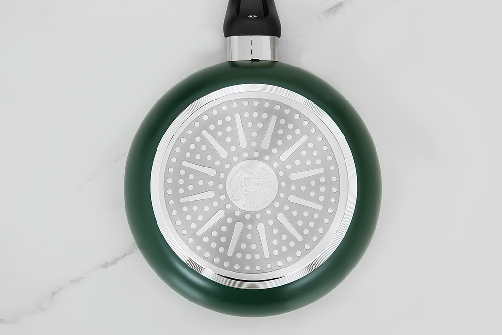 Chảo nhôm chống dính vân đá đáy từ 20 cm Sunhouse SH20G Màu Xanh lá