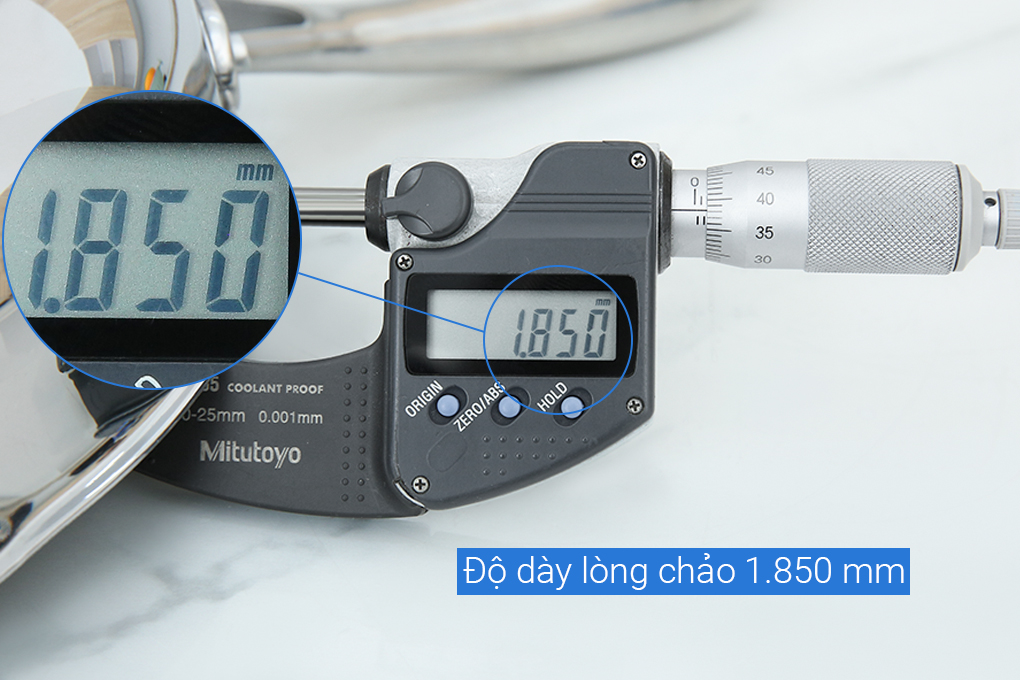 Chảo inox nguyên khối sâu chống dính đáy từ nắp kính 20 cm Kangaroo KG3IF2002 Màu Inox