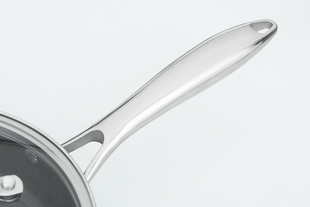 Chảo inox nguyên khối sâu chống dính đáy từ nắp kính 20 cm Kangaroo KG3IF2002 Màu Inox