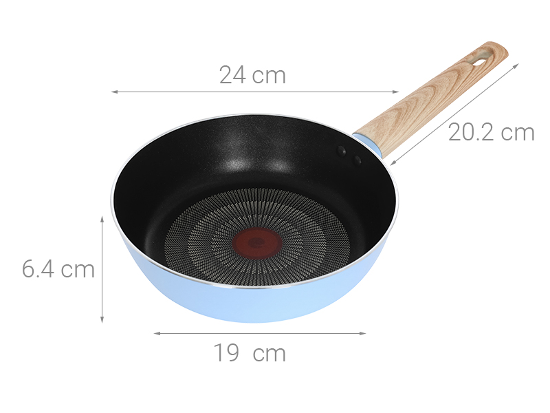 Chảo nhôm sâu chống dính đáy từ 24 cm Elmich Nature EL-5947MG24