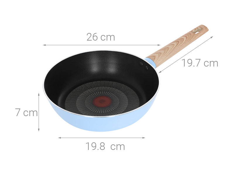 Chảo nhôm sâu chống dính đáy từ 26 cm Elmich Nature EL-5947MG26