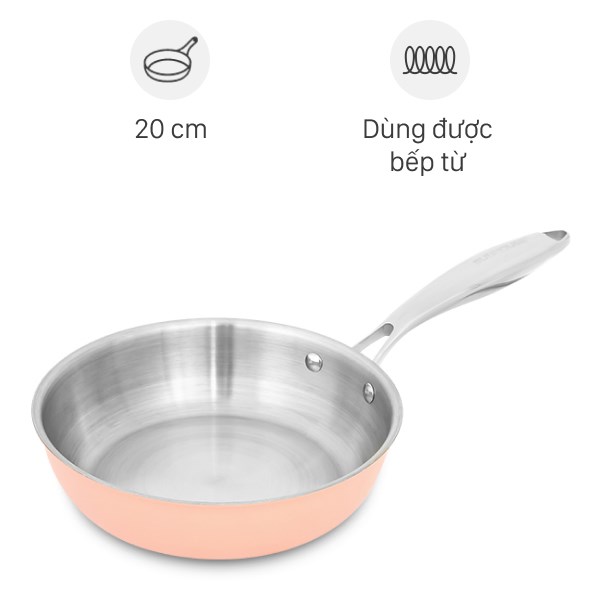 Chảo inox đáy từ Sunhouse IN20M6P