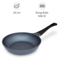 Chảo nhôm sâu chống dính vân đá đáy từ 24 cm Supor DuraRock H23102-J24