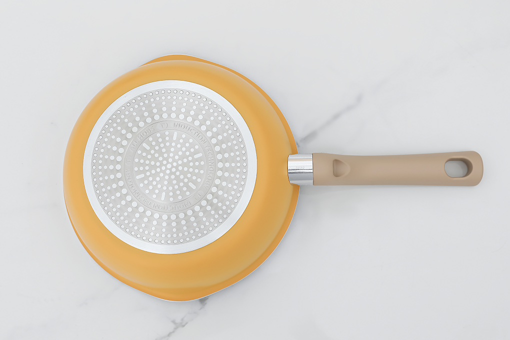 Chảo nhôm sâu chống dính đáy từ nắp kính 22 cm Tefal G1802524 Màu Vàng