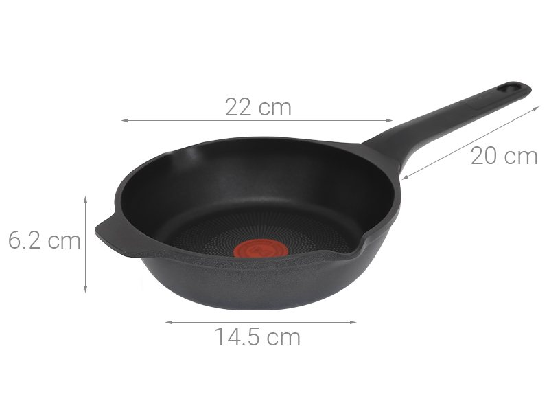 Chảo nhôm sâu chống dính đáy từ 22 cm Tefal Robusto E2490344