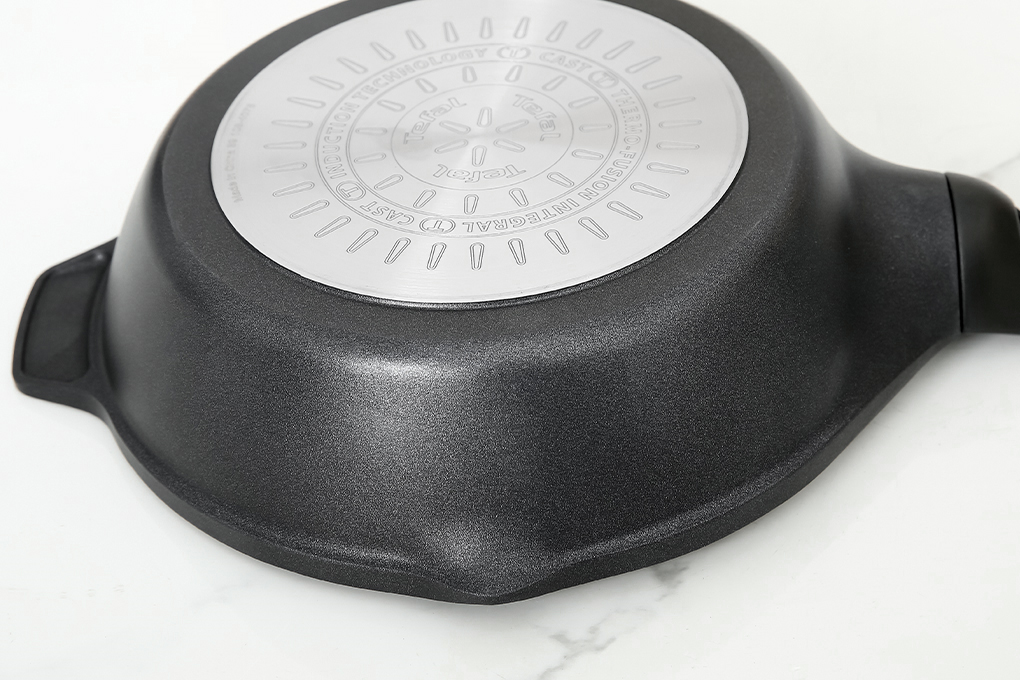 Chảo nhôm sâu chống dính đáy từ 22 cm Tefal Robusto E2490344 Màu Đen