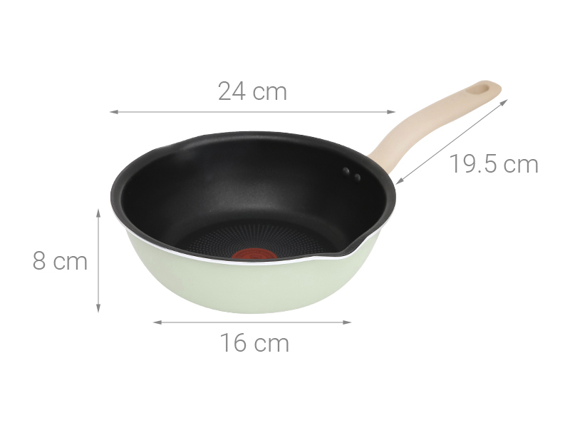 Chảo nhôm sâu chống dính đáy từ 24 cm Tefal So Matcha G1796495