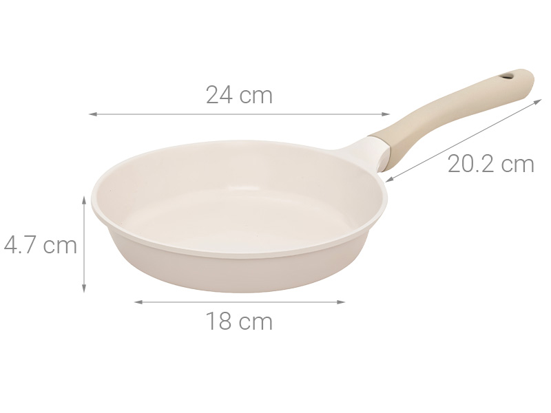 Chảo nhôm chống dính vân đá đáy từ 24 cm Inochi Omi Simple HIN.CHOS.VD24