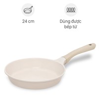 Chảo nhôm chống dính vân đá đáy từ 24 cm Inochi Omi Simple HIN.CHOS.VD24