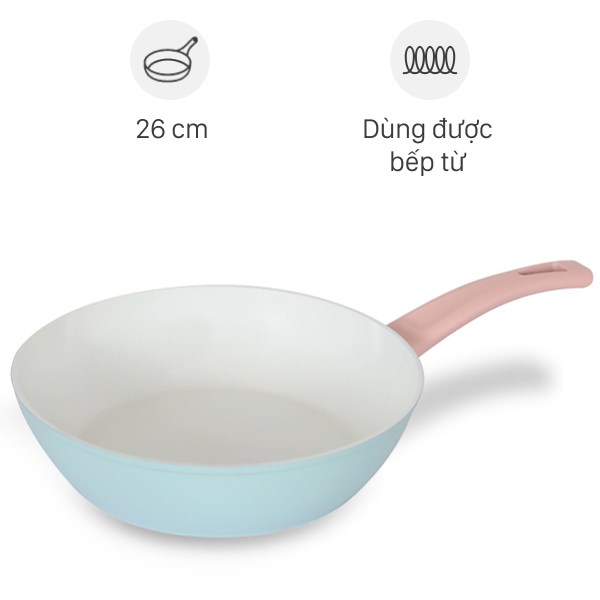 Chảo nhôm sâu chống dính đáy từ Delites RFD1024-3