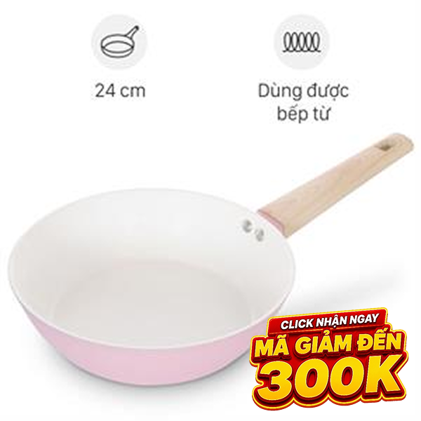 Chảo nhôm chống dính đáy từ Sunhouse Healthy SHG24MP