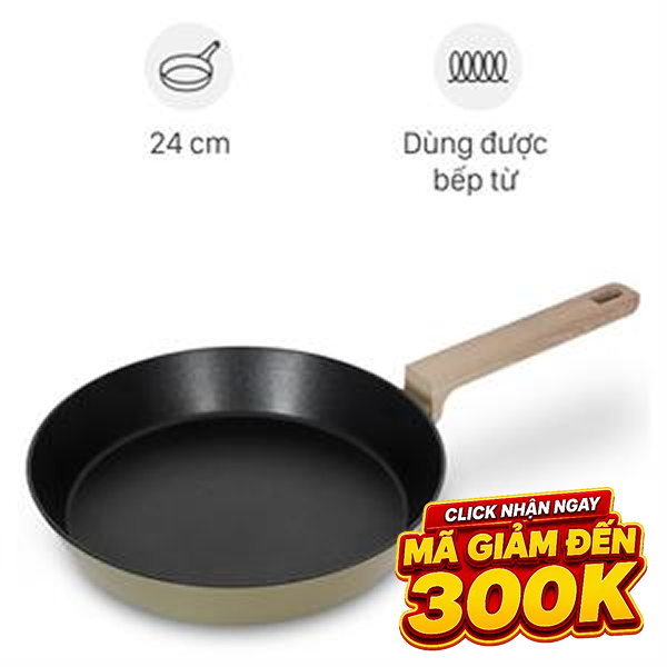 Chảo nhôm chống dính đáy từ Sunhouse Titanium Plasma ST24P