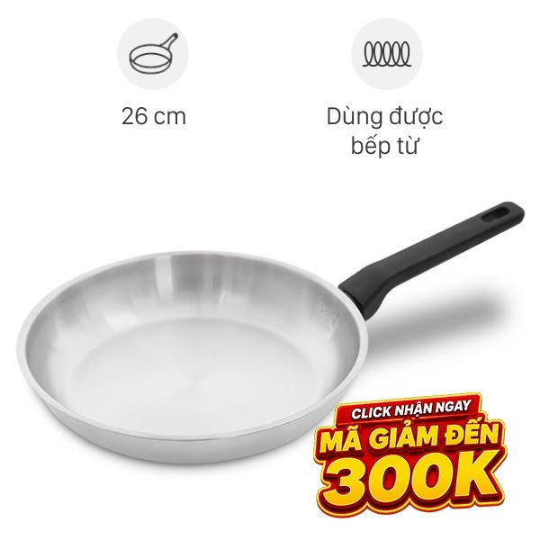 Chảo inox đáy từ Lock&Lock CSF2623IH