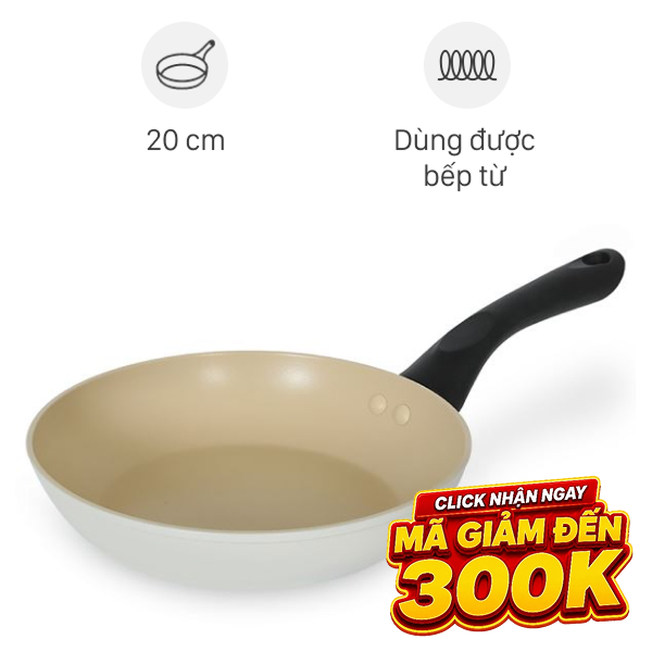Chảo nhôm sâu chống dính đáy từ Green Cook GCP2526-20IH