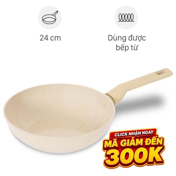 Chảo nhôm sâu chống dính đáy từ Lock&Lock CAW2475IH