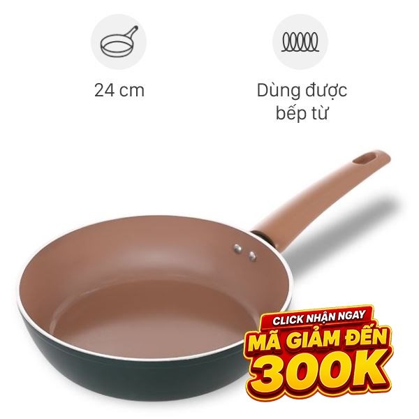 Chảo nhôm chống dính đáy từ Elmich Harmony EL5986PT24