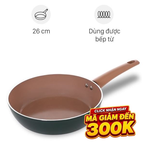 Chảo nhôm chống dính đáy từ Elmich Harmony EL5986PT26