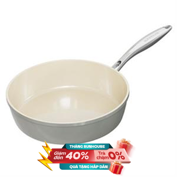Chảo nhôm chống dính đáy từ 20 cm Sunhouse Healthy SHG20DM