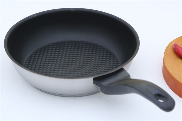 Chảo inox chống dính đáy từ 24 cm Fivestar CKD24-3DI Màu Đen - Xám