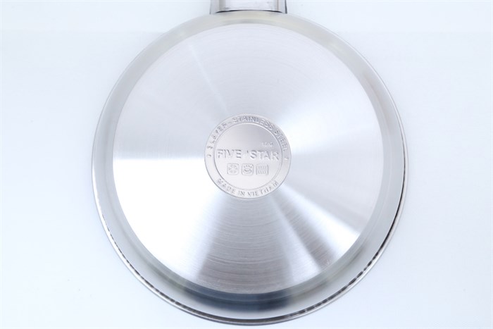 Chảo inox chống dính đáy từ 26 cm Fivestar CKD26-3DI Màu Đen - Xám