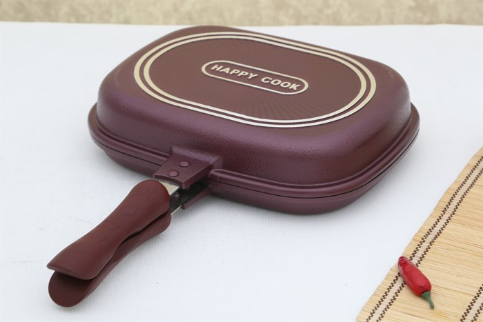 Chảo 2 mặt đa năng Happycook HC-2SCF Màu Hồng