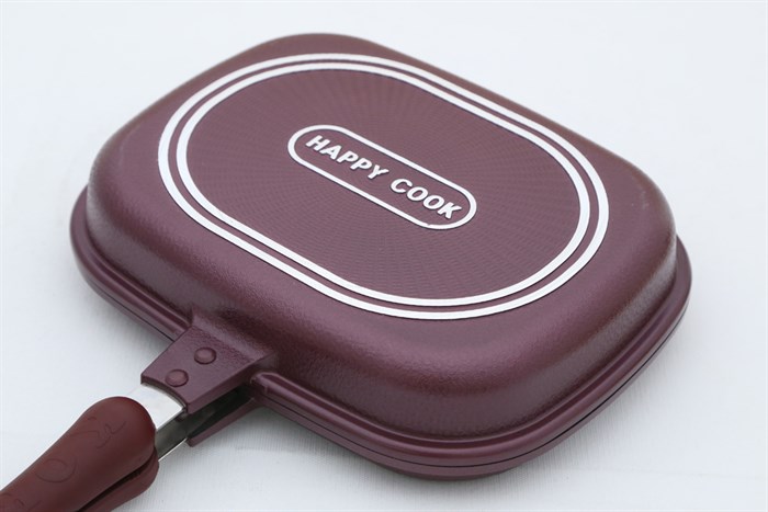 Chảo 2 mặt đa năng Happycook HC-2SCF Màu Hồng