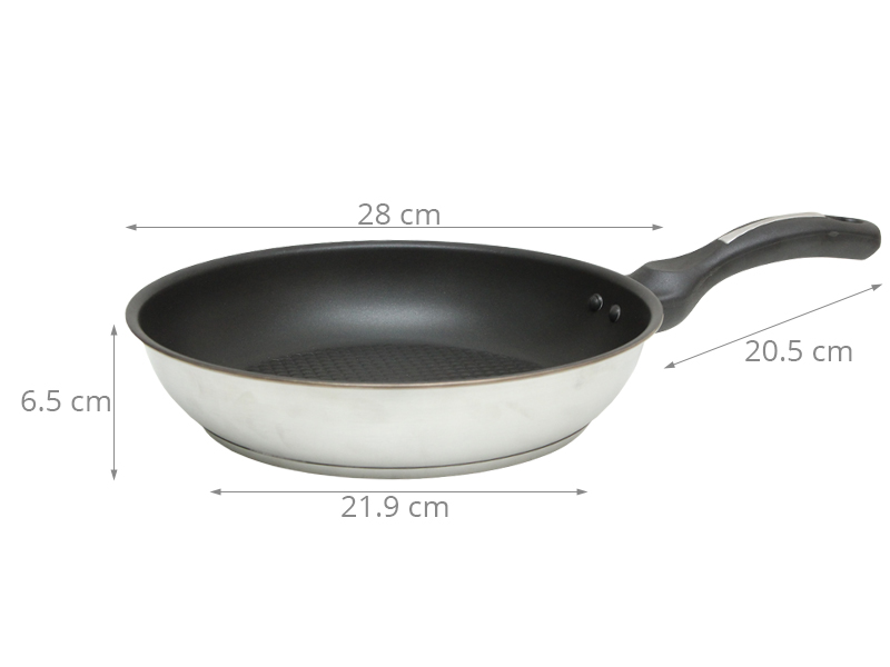 Đường kính chảo lên đến 28 cm tiện dụng hơn khi chiên xào Đường kính chảo lên đến 28 cm tiện dụng hơn khi chiên xào