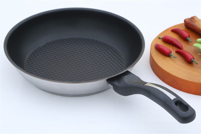 Chảo inox chống dính đáy từ 28 cm Fivestar CKD28-3DI Màu Inox