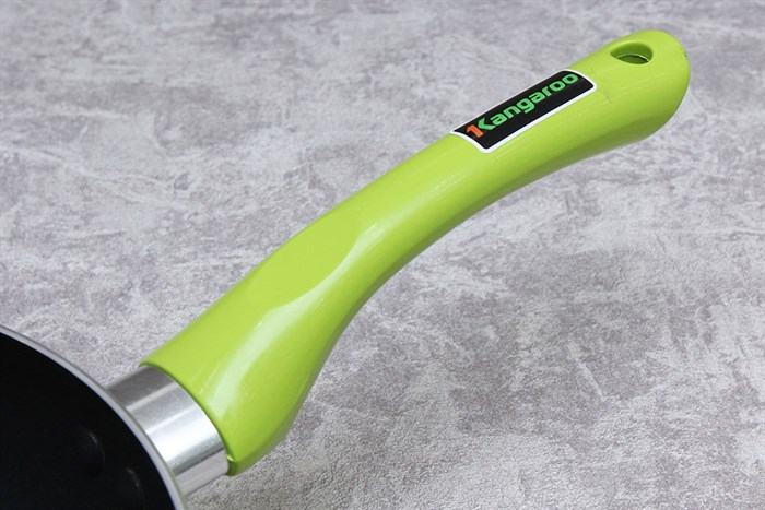 Chảo nhôm chống dính nắp kính 24 cm Kangaroo KG 919 Màu Xanh lá