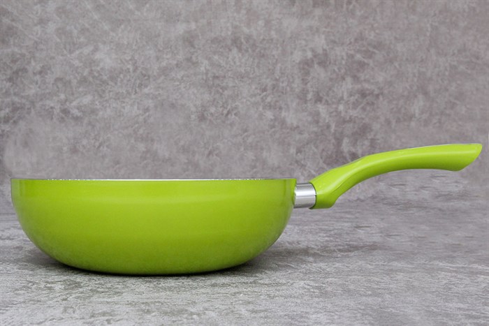 Chảo nhôm chống dính nắp kính 24 cm Kangaroo KG 919 Màu Xanh lá