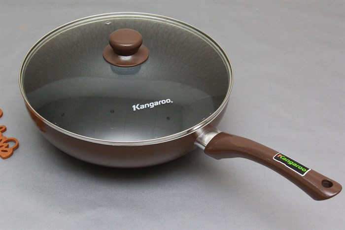 Chảo nhôm chống dính 28 cm Kangaroo KG 919M Màu Nâu