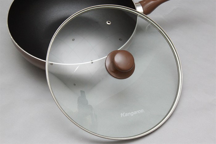 Chảo nhôm chống dính 28 cm Kangaroo KG 919M Màu Nâu